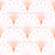 Art Deco Scallop - Pink and Orange - Large Scale Image