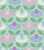 Happy retro coneflowers mint pink Good mood retro flower pattern. Reworked from the flower power aera. Pastel cozy chalky colors. Image