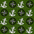 Naval Pattern, Anchors and Compasses, Navy Green Background Image