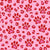 Puppy Love Wild Animal Paw Prints Pink and Red Image