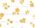 Honey Yellow Flower Sprinkles on White - S small scale - Flower Sprinkles Image
