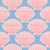 Soft pink seashells on blue background, summer modern wallpaper. Image