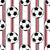 Team Spirit Soccer Balls and Stripes Red White and Black Image