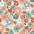 Modern floral fabric in Green and rust - Love Blooms Collection Image
