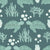 Sea Turtles on Teal Image