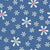 Spring blossoms collection-ditsy white flower-medium blue Image
