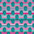 Serape Stripes and Squash Blossoms in Pink and Turquoise Blue Image