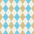 Argyle Pattern, White Baby Blue Beige, Orange Stitching Image