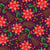 Christmas Poinsettias and Dark Moody Purple Festive Holiday Botanical Image