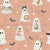 Halloween Ghosts and Bats in Blush, Spooky Friends by JuneyB Design Image