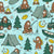 Bigfoot Camping Adventures on Blue Image