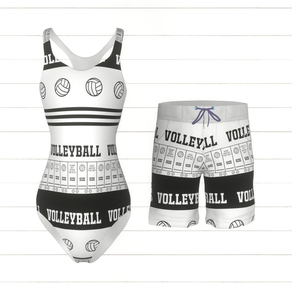 Black and White Volleyball Tags and Stripes (Project Run and Play Summ ...