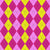 Argyle Pattern, Pink Yellow Baby Pink, Black Stitching Image