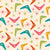 Mid Century Boomerang with Colorful Retro starbursts Image