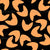 Sphynx Cat Cutouts, Light Orange on Black Image