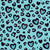 Animal Print Hearts in Turquoise Image