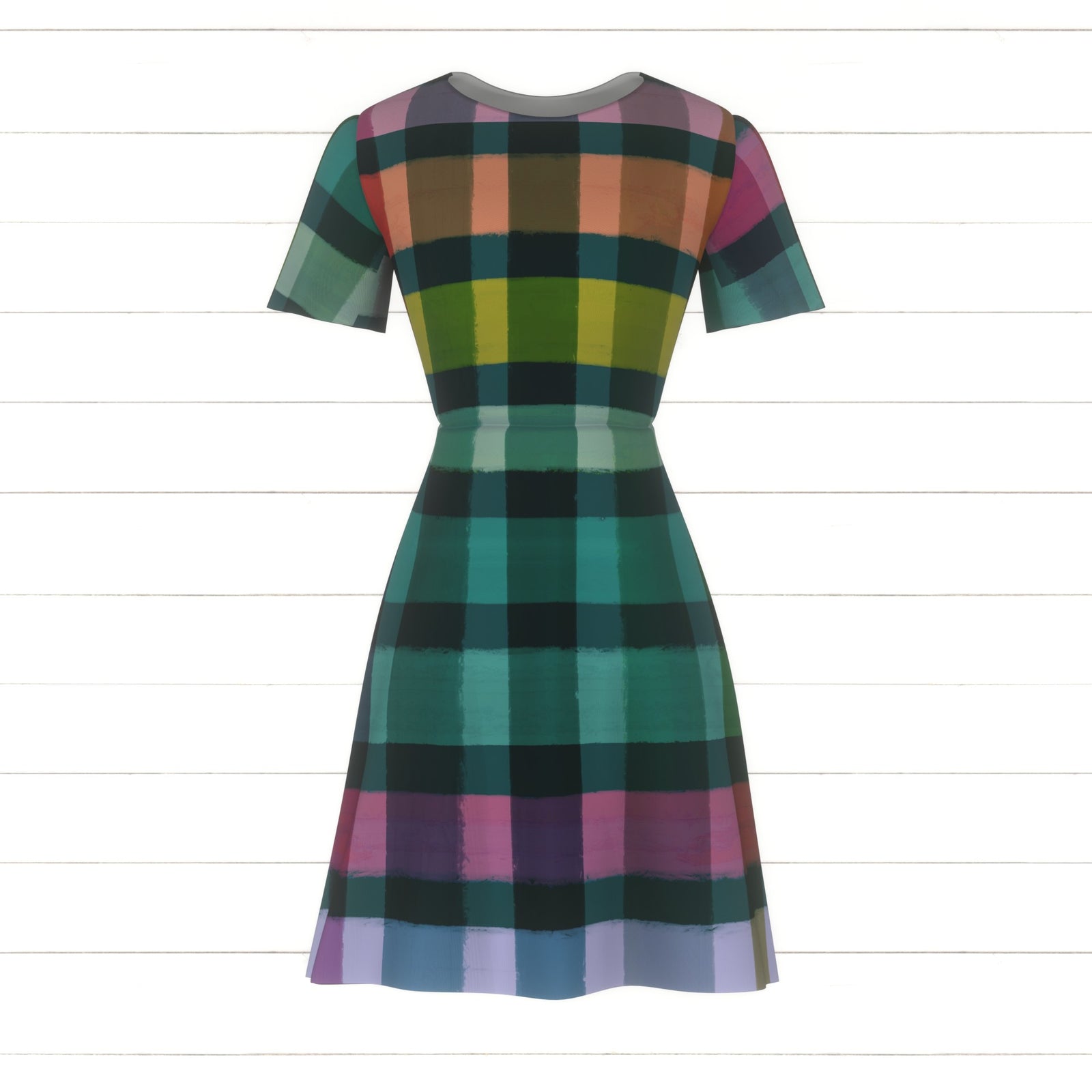 Dark teal, mauve, turquoise, pink, lavender, chartreuse, orange, boho, kids, women, girls, fall, plaid, flannel, autumn, hand drawn, bold, jewel tone