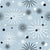 Atomic Sparkles Fabric - Powder Blue - Mid-Century, Vintage, Retro Snowflakes Image