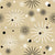 Atomic Sparkles Fabric - Sandy Tan - Mid-Century, Vintage, Retro Snowflakes Image