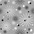 Atomic Sparkles Fabric - Silver Gray Mid - Century, Retro Snowflakes Image