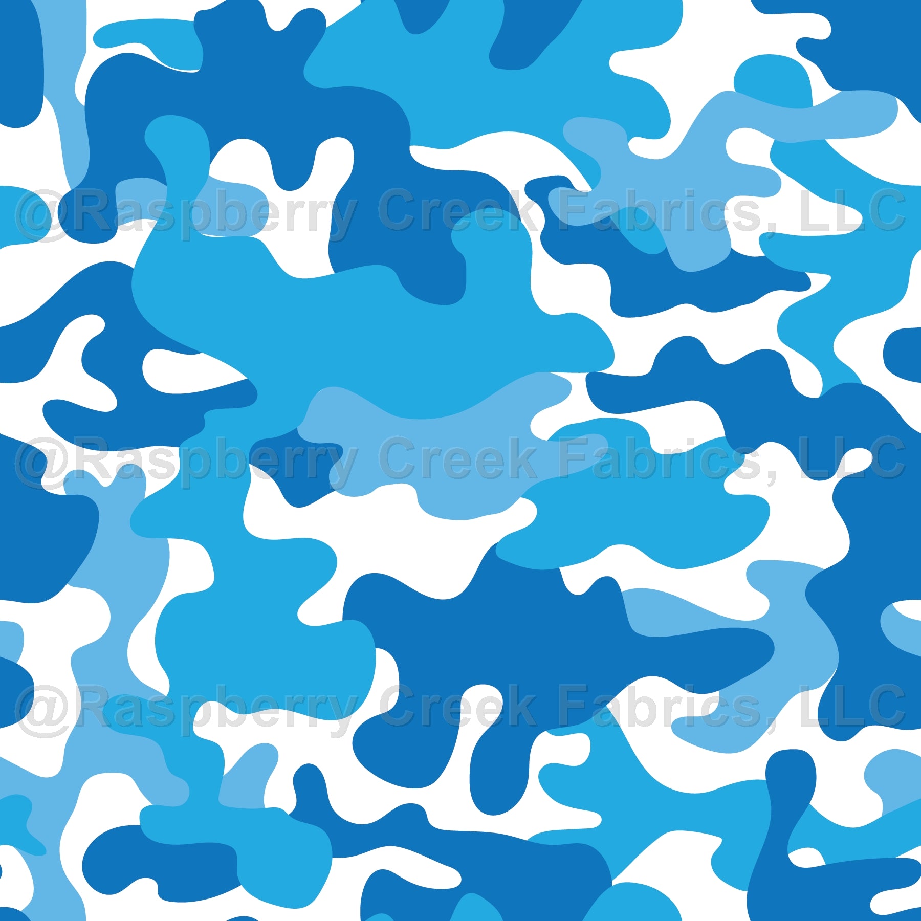 Bright blue camo, Camouflage, Camo, Blue and white, Fashion camo, trendy  camo, unisex camouflage, Large scale camo, Fun camo print Fabric, Raspberry  Creek Fabrics