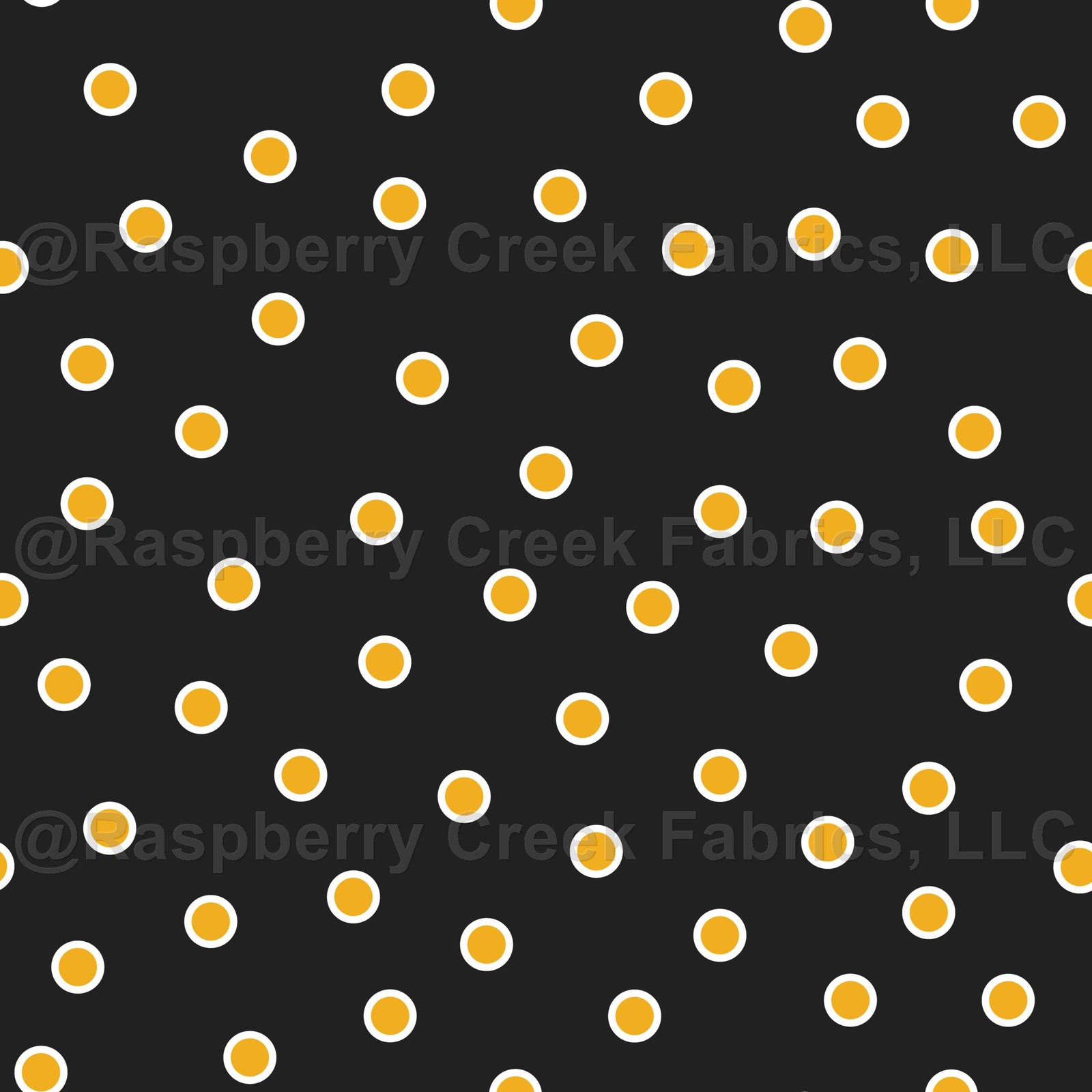 Double Dots- Sunny Gold on Black