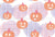 Charmed Halloween - Retro Pop Jackolanterns on Pink - Pastel Vintage Halloween Pumpkins Image