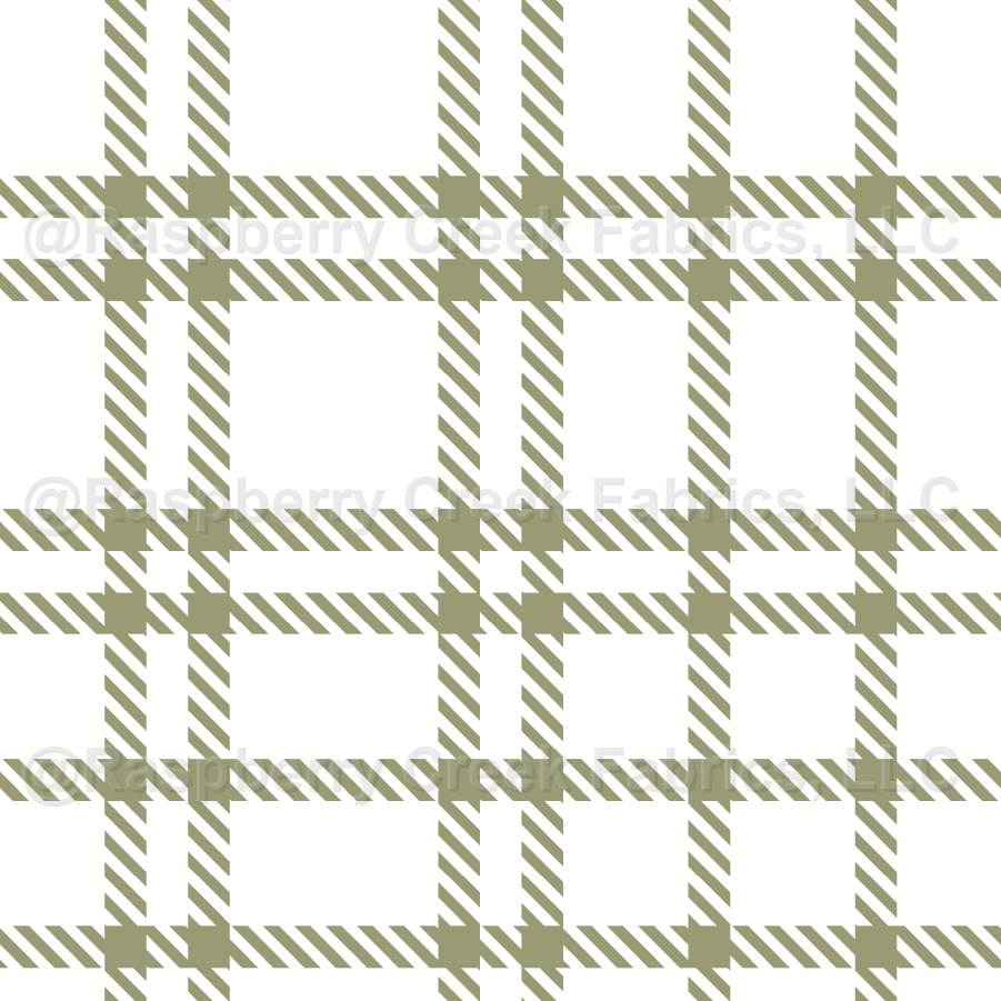 fall tartan plaid / olive (white)