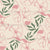 Line art pink wild poppies and leaves on a light beige background. Image