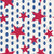 Patriotic Celebration Red Stars on Blue Dots Image