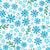 Blue Fun Flowers on White Image