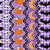 Halloween Stripes Bats Skulls Pumpkins in Purple Image