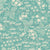 Block print linen Japanese foliage in aqua and off white Image
