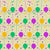 Mardi Gras Party Balloons and Confetti on Yellow Image