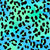 80s Leopard Gradient Neon Blue Green Image