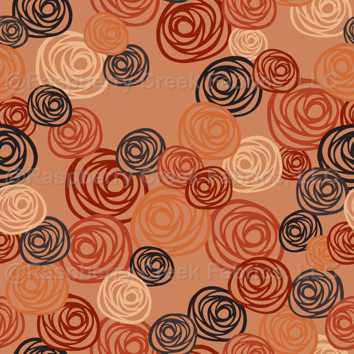 Shadow Rose in Orange, Stella Collection by Holland Cox