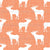 Moose Silhouettes on Orange Spice Crosshatch Image