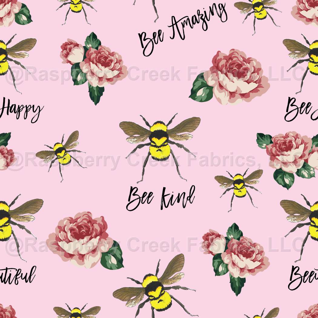 Bee Kind, Bee Amazing pink background