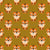 Cute Cartoon Baby Tiger on Golden Brown Image