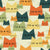 cat - nala cat - vintage color palette - cute geometric cats Image