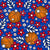 Team Spirit Basketball Floral Detroit Pistons Inspired Red and Blue Image