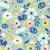 Whimsical Eliza Summer Floral on Aqua Blue Image