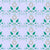 Pattern of leaves and petals. Green pattern on blue background Image
