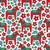 Dala Horse Floral in Red Green Aqua Blue Turquoise Image