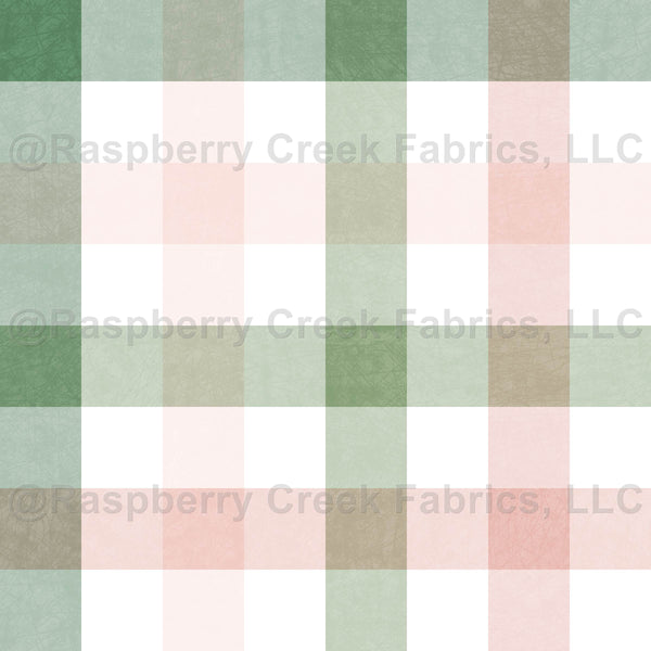 Pink & Green Gingham - Raspberry Creek Fabrics