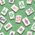 Scattered Preppy Mahjong Tiles in Green Image