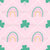 Shamrocks and Rainbows on Pink Image