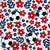 Team Spirit Soccer Ball Floral in Red and Blue Image