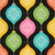 Retro Rainbow and Black Vintage Christmas Ornaments Bright Ogee Dots Image