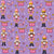 Pink Christmas Nutcrackers on Purple Image